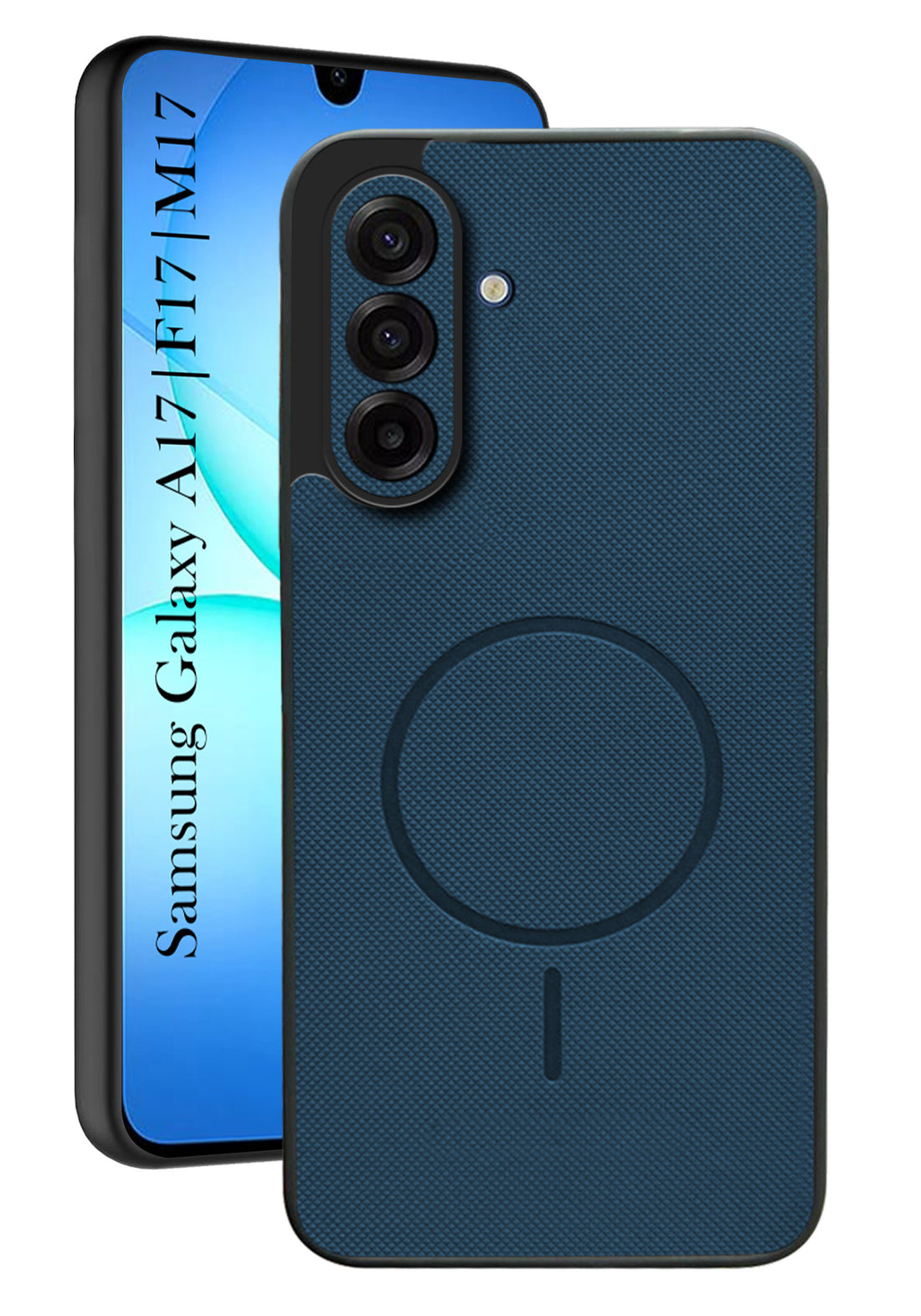 For Samsung Galaxy A17 | Samsung F17 | Samsung M17 5G Back Cover Case PU Leather (Texture Grip Design | Professional Minimalist | Camera Protection | Soft and Flexible)