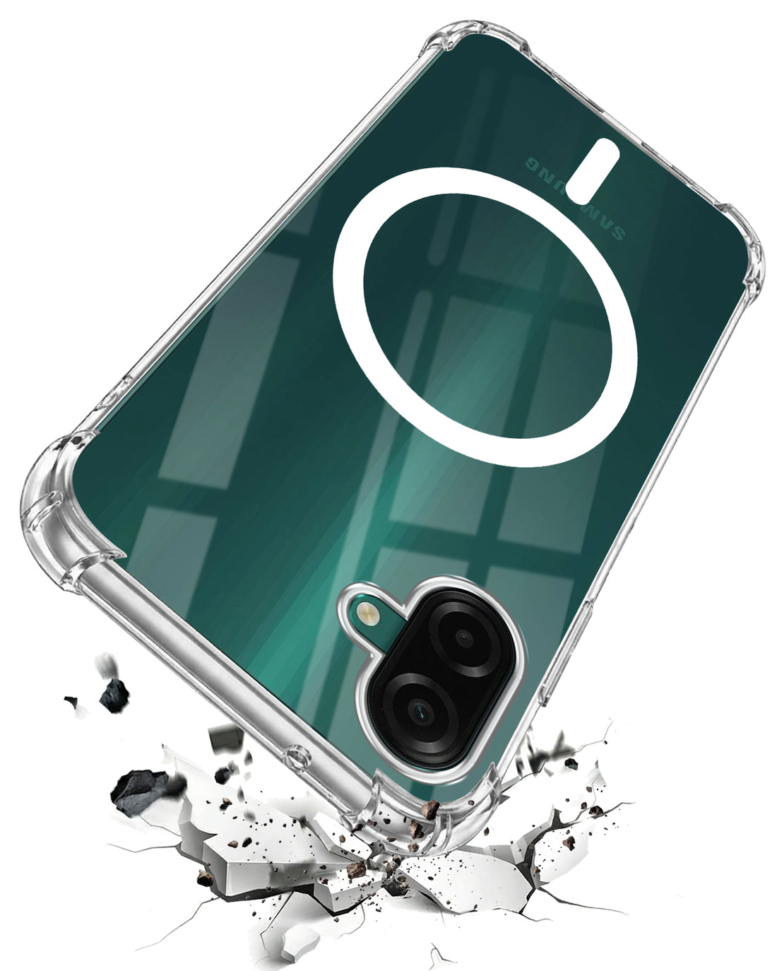 For Samsung Galaxy A07 5G | F70e 5G Back Cover Shockproof Crystal-Clear (Magsafe Wireless Support | Drop & Camera Protection | Hard Polycarbonate)