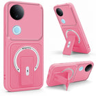 For Vivo iQOO Z10R Back Case Cover Metallic (Hybrid Armor Kickstand | MagSafe Compatible | Camera Protection Shockproof)