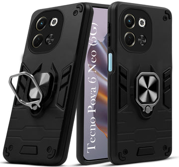 For Tecno Pova 6 Neo Back Cover Case (Shockproof Polycarbonate Dual Layer Hybrid Armor)