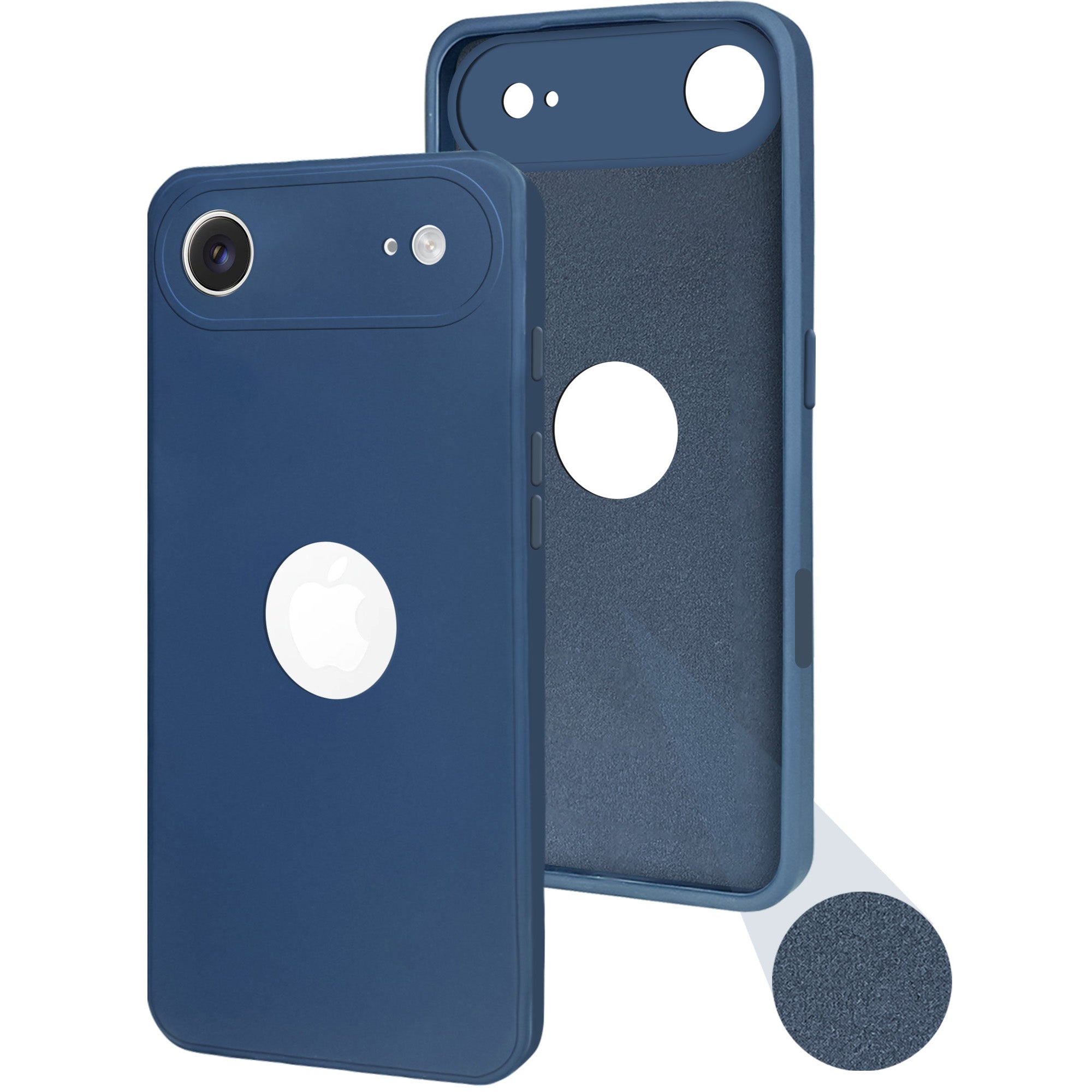 For Apple iPhone 17 Air Back Cover Case (Matte Finish Silicone with Inside Fiber cloth)