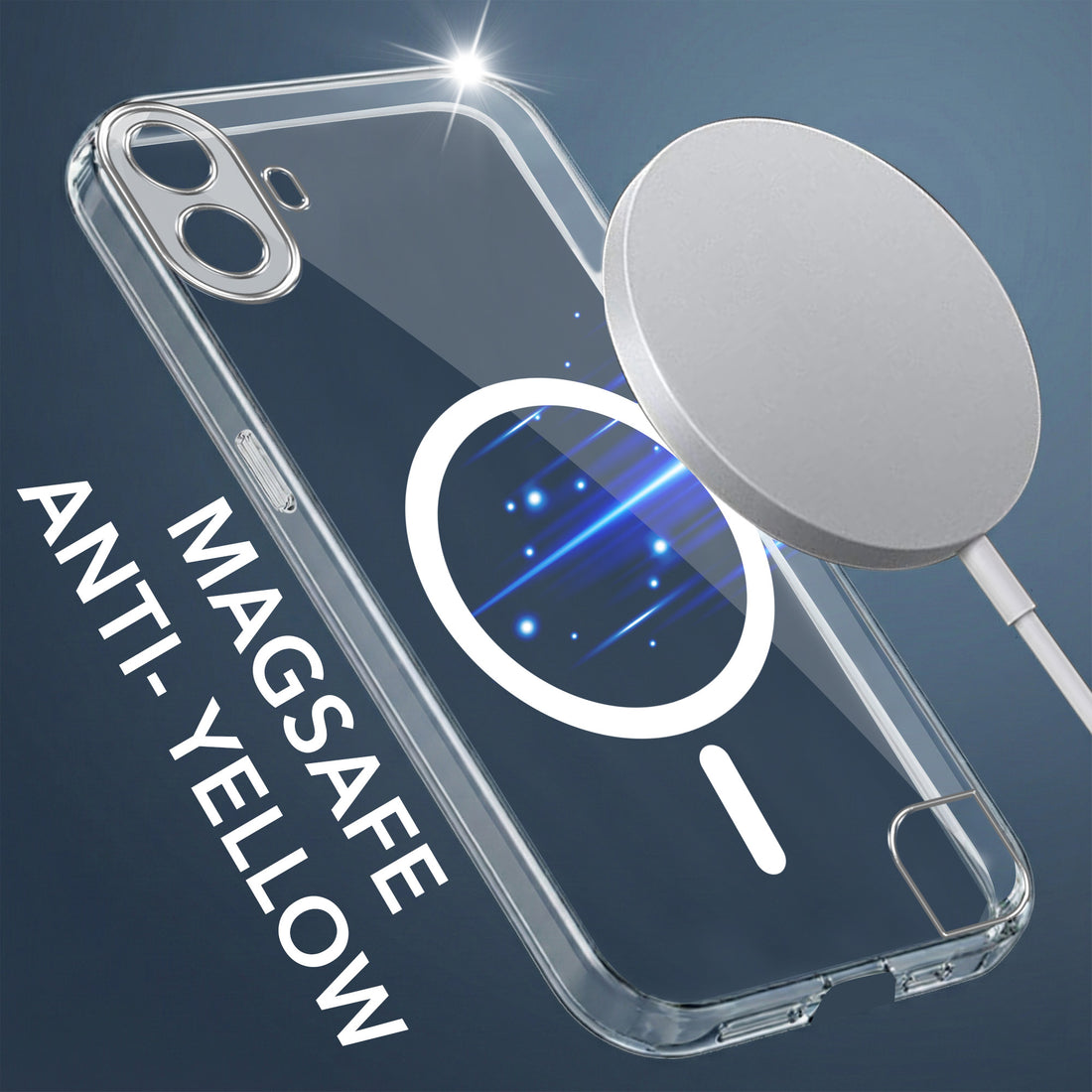 For Nothing CMF Phone 1 Back Cover Case Lifetime Anti-Yellow MagSafe Compatible Clear (Sleek Hard Crystal | Shockproof and Camera Protection)