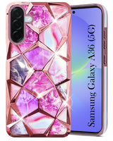 For Samsung Galaxy A36 5G Back Cover Case ( Dual Design Glitter Sparkle and Detachable Diamond Print Case | Soft and Flexible)