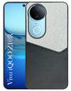 For Vivo iQOO Z10R Back Cover Case (Dual PU Leather Stitch | Professional Minimalist | Soft and Flexible)