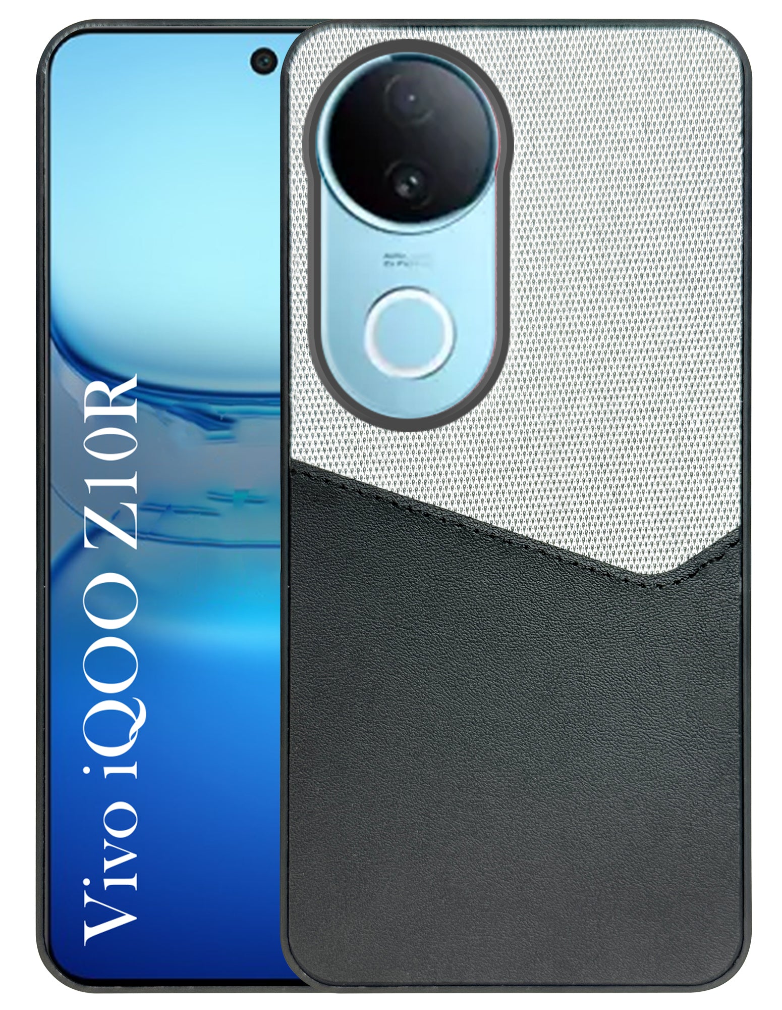 For Vivo iQOO Z10R Back Cover Case (Dual PU Leather Stitch | Professional Minimalist | Soft and Flexible)