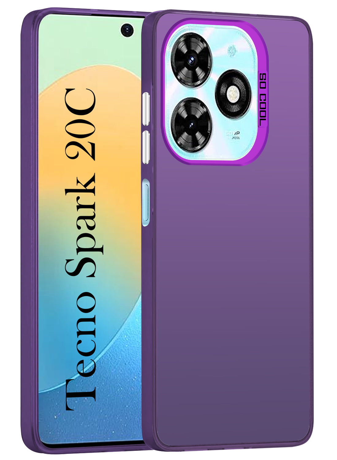 For Tecno Spark 20C Hard Back Cover Case (Velvet Touch | Professional Glossy Finish | Camera Protection Bump)