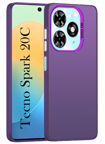 For Tecno Spark 20C Hard Back Cover Case (Velvet Touch | Professional Glossy Finish | Camera Protection Bump)