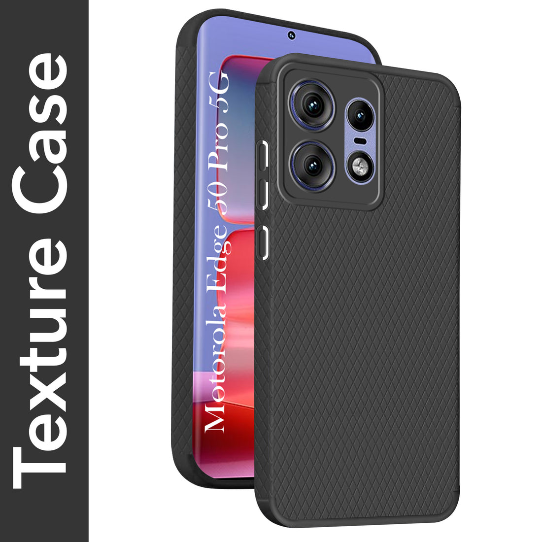 For Motorola Moto Edge 50 Pro Back Cover Case (Liquid Silicone | Side Grip | Camera Protection)
