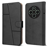 For Poco C75 | Poco M7 Flip Cover Case( Stitched Leather with Magnetic Closure)