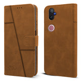 For Vivo V50 | Vivo V50e Flip Cover Case ( Stitched Leather with Magnetic Closure)