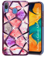 For Samsung Galaxy A20 | Galaxy A30 | Galaxy M10s Back Cover Case ( Dual Design Glitter Sparkle and Detachable Diamond Print Case | Soft and Flexible)