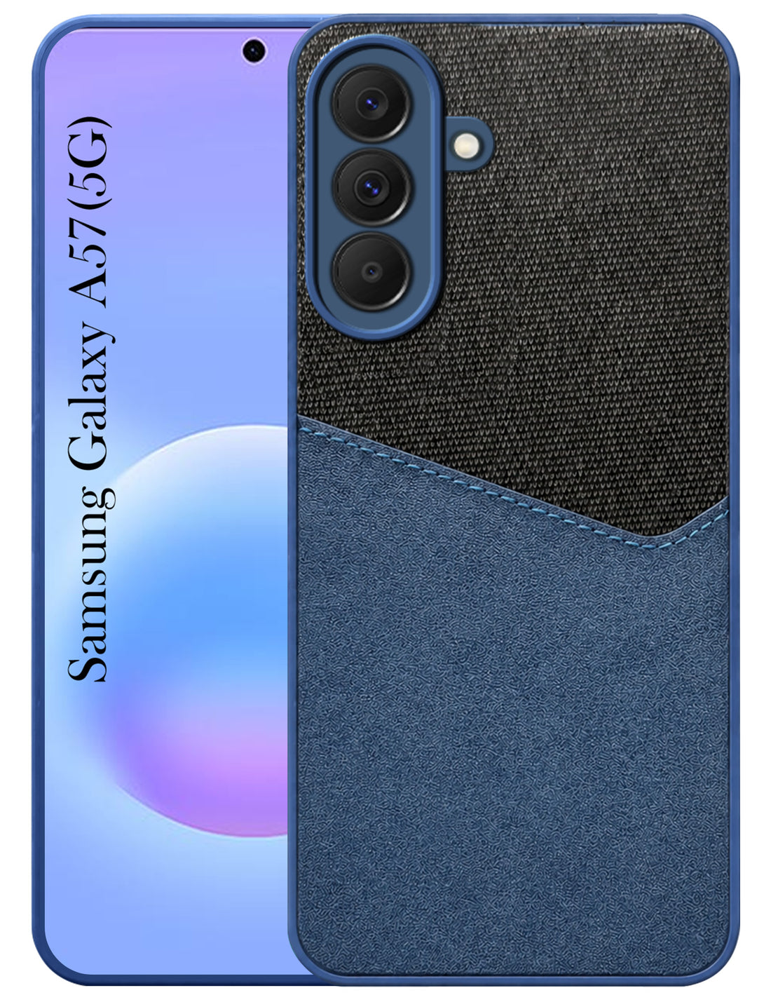 For Samsung Galaxy A57 5G Back Cover Case (Dual PU Leather Stitch | Professional Minimalist | Soft and Flexible)