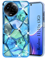 For Realme 11 5G | Realme 11x 5G Back Cover Case ( Dual Design Glitter Sparkle and Detachable Diamond Print Case | Soft and Flexible)