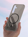 For Samsung Galaxy S24 FE Back Case Cover Crystal Anti Yellow (Unbreakable PC | MagSafe Wireless Charging Support |Camera Protection Bump)