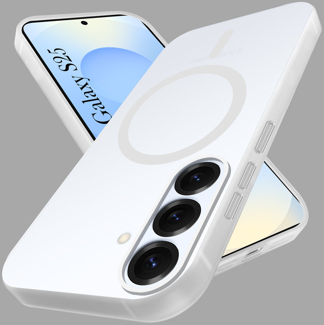 For Samsung Galaxy S25 Back Cover Case (Frosted Matte Feel | MagSafe Compatible Wireless Charging | Polycarbonate Material)
