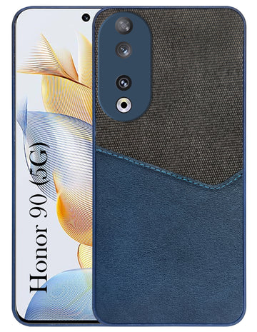 For Honor 90 5G Back Cover Case (Dual PU Leather Stitch | Professional Minimalist | Soft and Flexible)