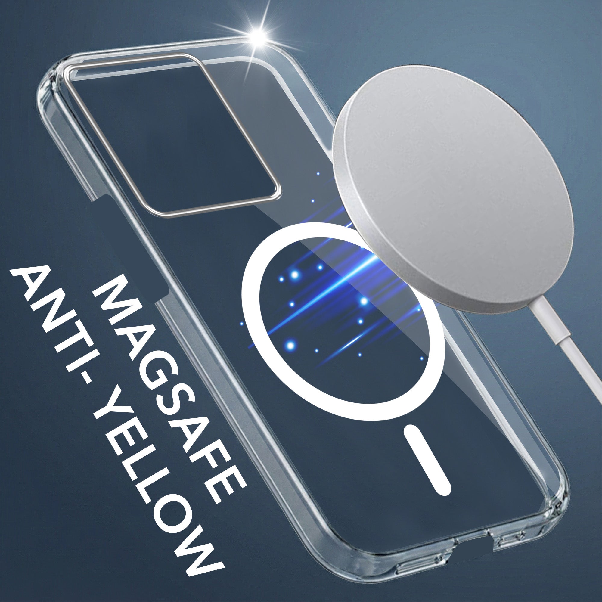 For Vivo Y200 Pro 5G Back Cover Case Lifetime Anti-Yellow MagSafe Compatible Clear (Sleek Hard Crystal | Shockproof and Camera Protection)