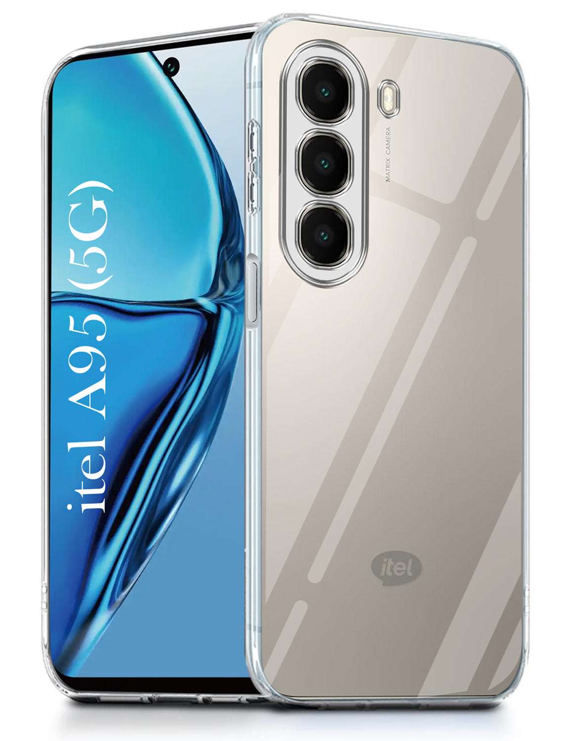 For Itel A95 Back Cover ( Silicone Clear Shockproof Case with Camera Protection | Soft and Flexible | Transparent)