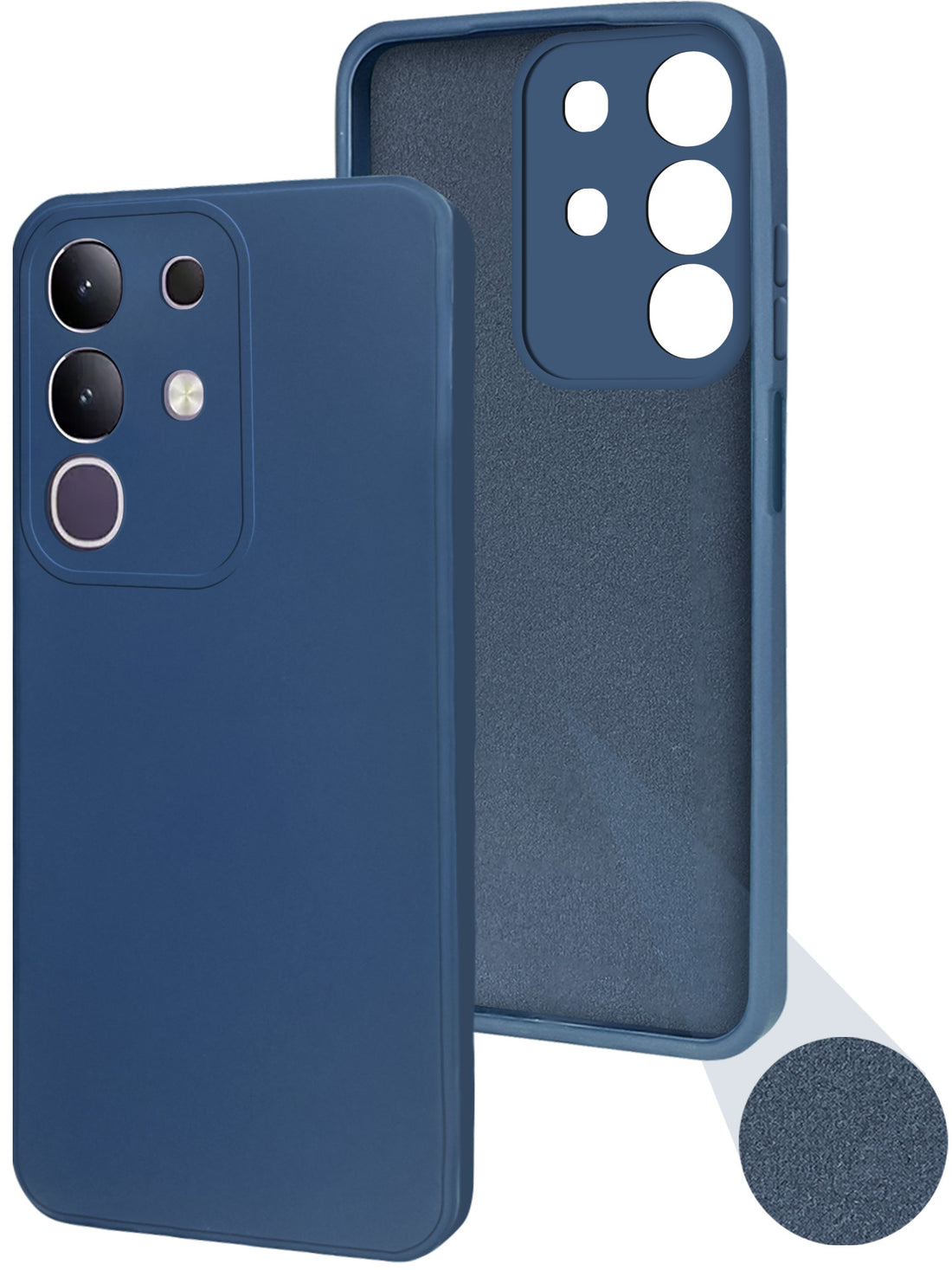 For Vivo iQOO Z10x Back Cover Case (Matte Finish Silicone with Inside Fiber Cloth)