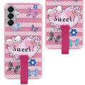 For Samsung Galaxy A37 5G Back Cover Case (3D Cute Heart Strap Holder | Camera Protection | Designer Girls Print)