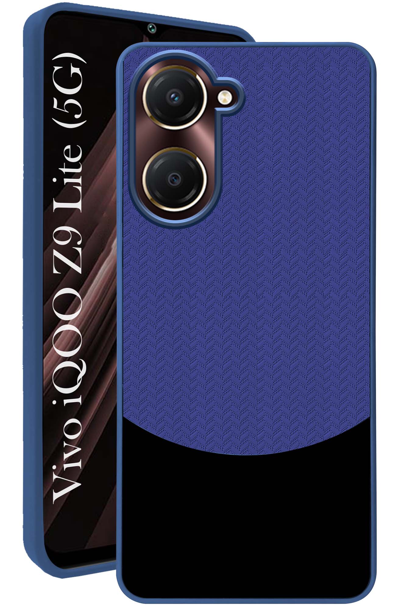 For Vivo iQOO Z9 Lite Back Cover Case (Elegant PU Leather Finish | Premium Minimalist Professional | Camera Protection Bump)