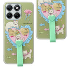 For Motorola Moto Edge 70 Fusion Back Cover Case (3D Cute Heart Strap Holder | Camera Protection | Designer Girls Print)