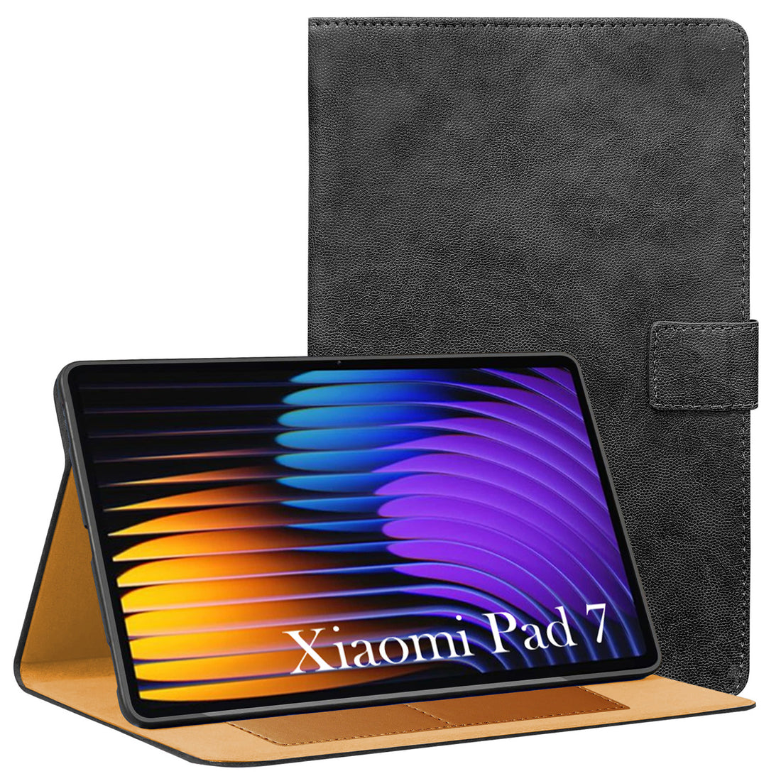 For Xiaomi Pad 7 11.17 Inch Flip Cover Folio Cover (PU Leather | Multi-Angle Smart Stand | Card Storage Slots | Silicone Back Pouch)