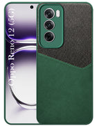 For Oppo Reno12 5G | Oppo Reno 12 5G Back Cover Case (Dual PU Leather Stitch | Professional Minimalist | Soft and Flexible)