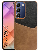 For Vivo Y200e Back Cover Case (Dual PU Leather Stitch | Professional Minimalist | Soft and Flexible)