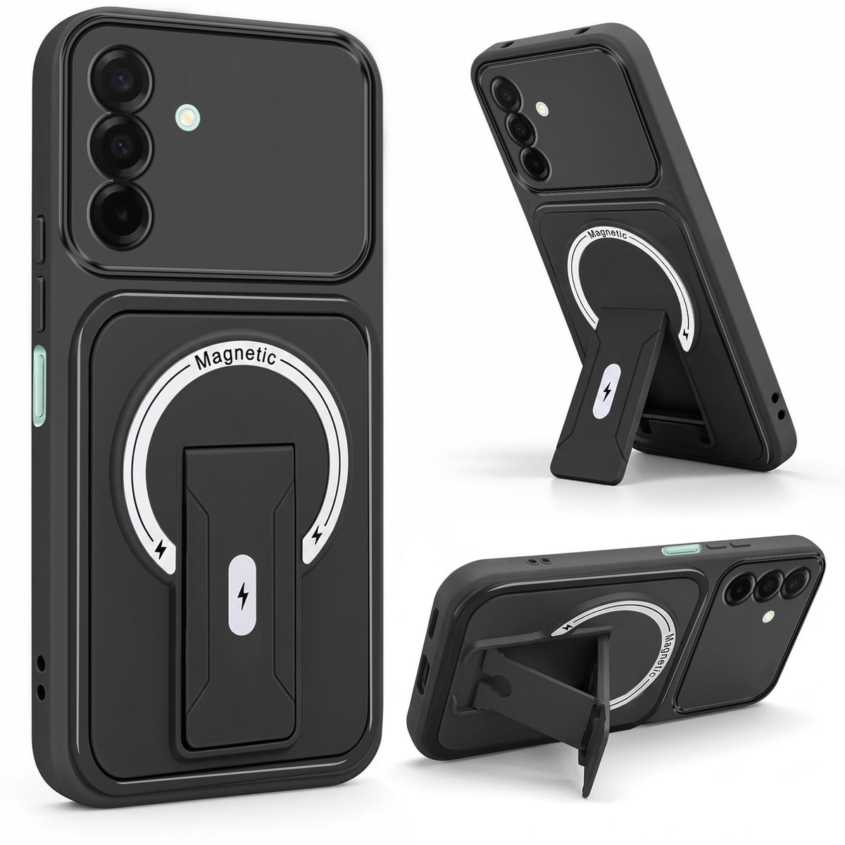 For Samsung Galaxy A26 5G Back Case Cover Metallic (Hybrid Armor Kickstand | MagSafe Compatible | Camera Protection Shockproof)