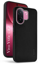 For Vivo V60e Back Cover Case Rubberised(Textured Grip Design | Micro-Fiber Cloth Inside | Slim and Light Weight | Soft Touch and Feel)