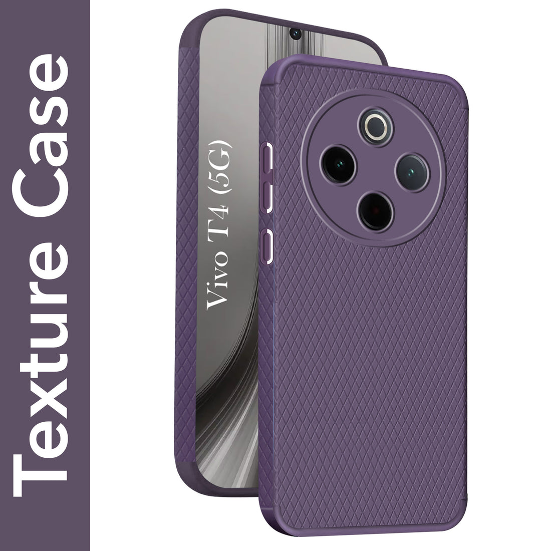 For Vivo T4 Back Cover Case (Liquid Silicone | Side Grip | Camera Protection)