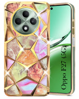For Oppo F27 5G Back Cover Case (Dual Design Glitter Sparkle and Detachable Diamond Print Case | Soft and Flexible)