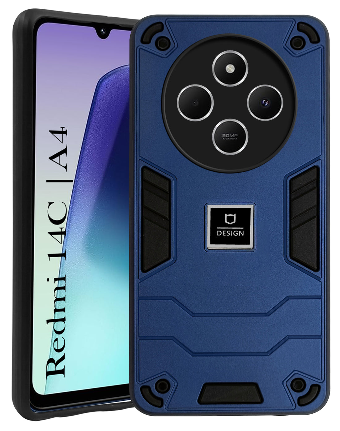 For Redmi A4 5G | Xiaomi Redmi 14C Back Cover Case (Lightweight Hybrid Shockproof Polycarbonate)