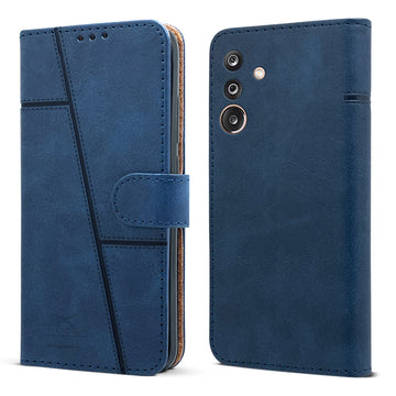 For Samsung Galaxy M36 | Samsung Galaxy F36 Flip Cover Case  ( Stitched Leather with Magnetic Closure)