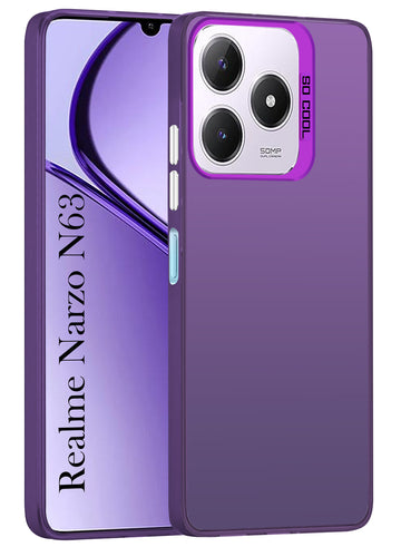 For Realme Narzo N63 Hard Back Cover Case (Velvet Touch | Professional Glossy Finish | Camera Protection Bump)