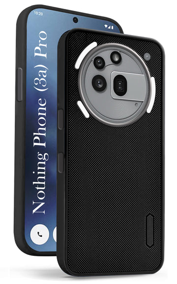 For Nothing Phone 3A Pro 5G Back Cover Case (Textured Grip Design | Micro-Fiber Cloth Inside | Slim and Light Weight | Soft Touch and Feel | Black)