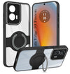 For Motorola Moto Edge 50 Fusion Back Cover Case with stand (Built-in Ring Holder Kickstand | Lifetime Anti Yellow | Camera Protection)