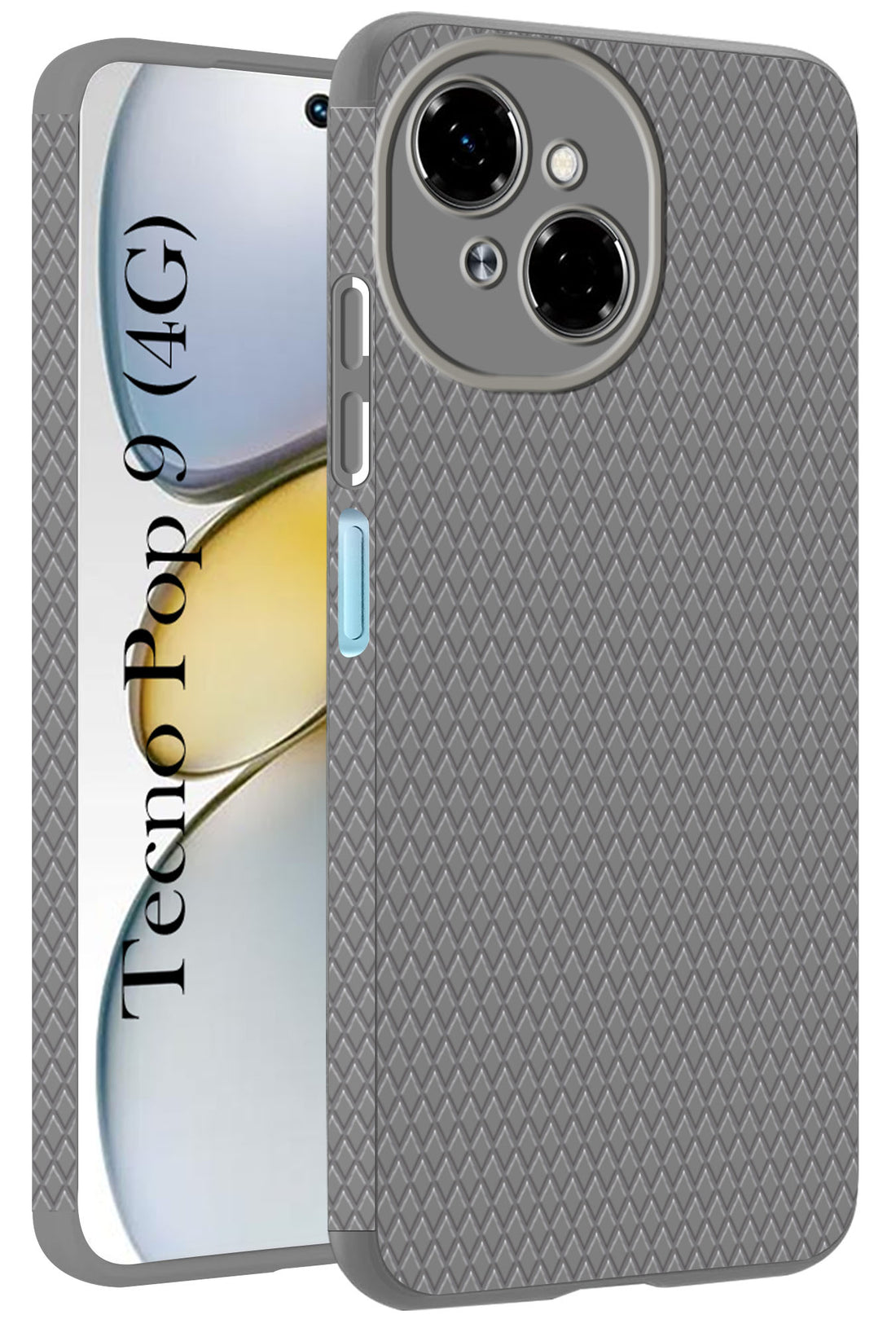 For Tecno Pop 9 4G Back Cover Case (Camera Protection | Side Grip Texture | Soft and Flexible)