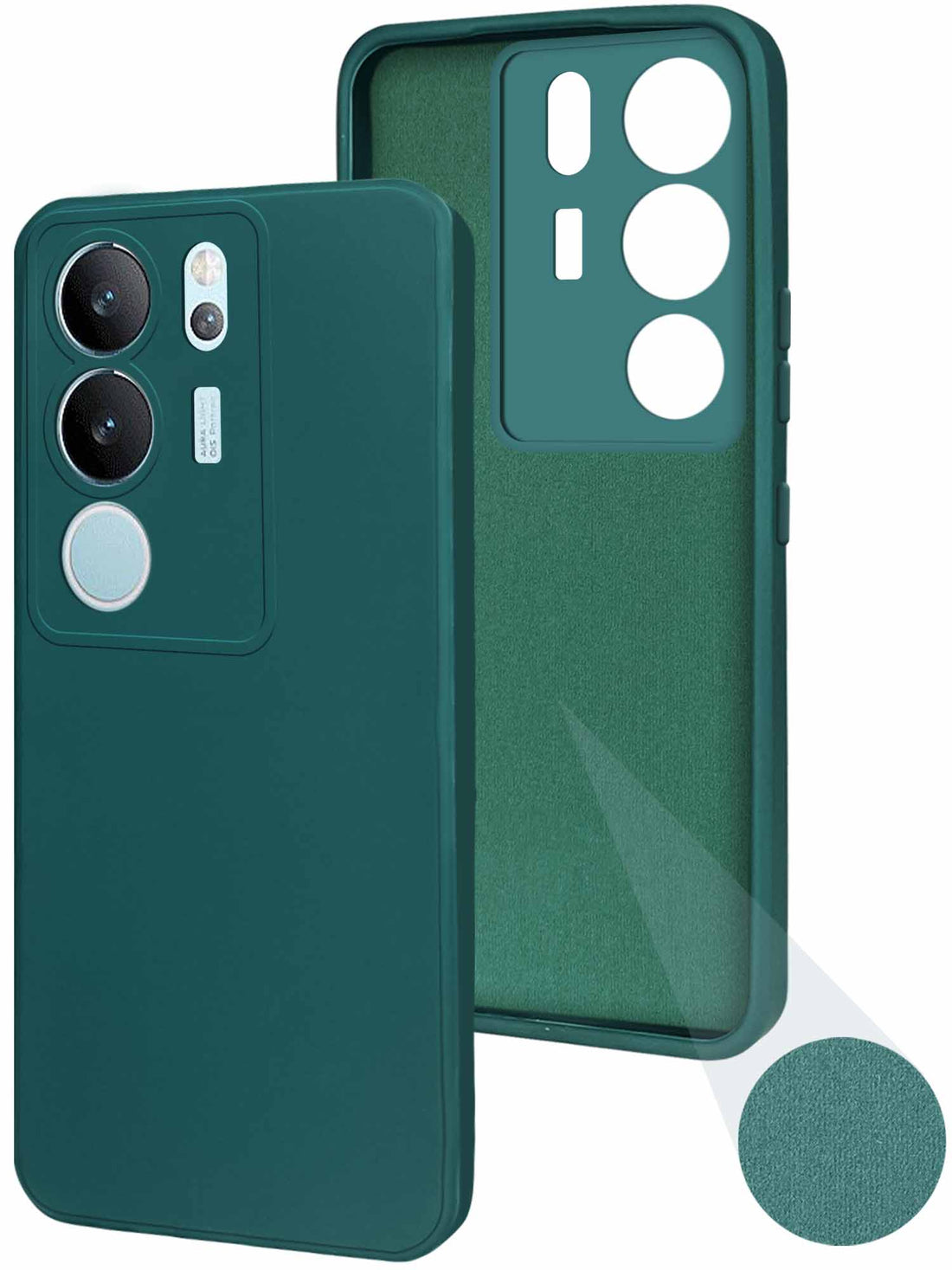 For Vivo V29 | Vivo V29 Pro 5G Back Cover Case ( Matte Finish Silicone with Inside Fiber cloth)