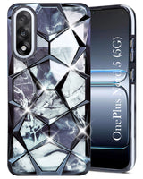 For Oneplus Nord 5 Back Cover Case (Dual Design Glitter Sparkle and Detachable Diamond Print Case | Soft and Flexible)