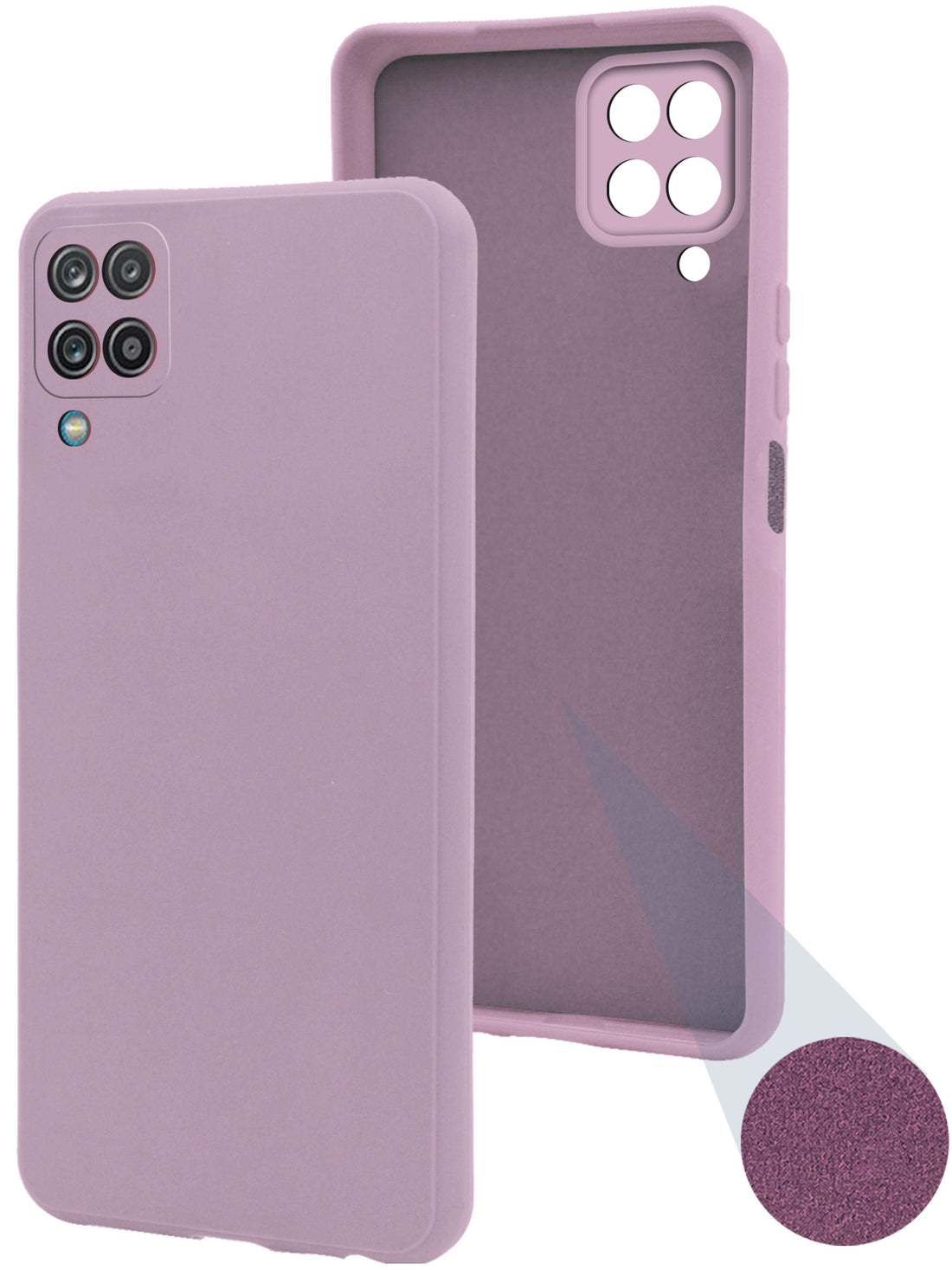 For Samsung Galaxy A12 Back Cover Case (Inside Fiber Cloth | Smooth Matte Finish | Elegant Professional Look)