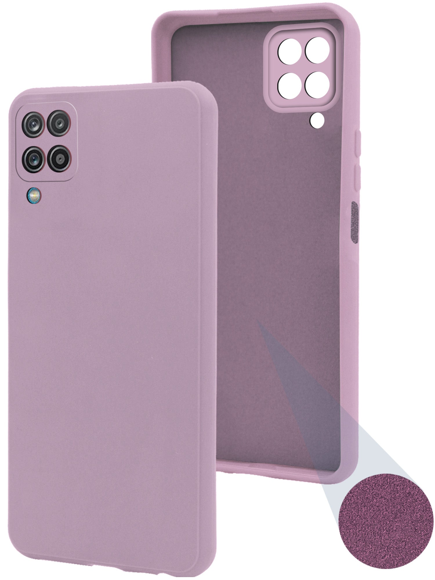 For Samsung Galaxy A12 Back Cover Case (Inside Fiber Cloth | Smooth Matte Finish | Elegant Professional Look)