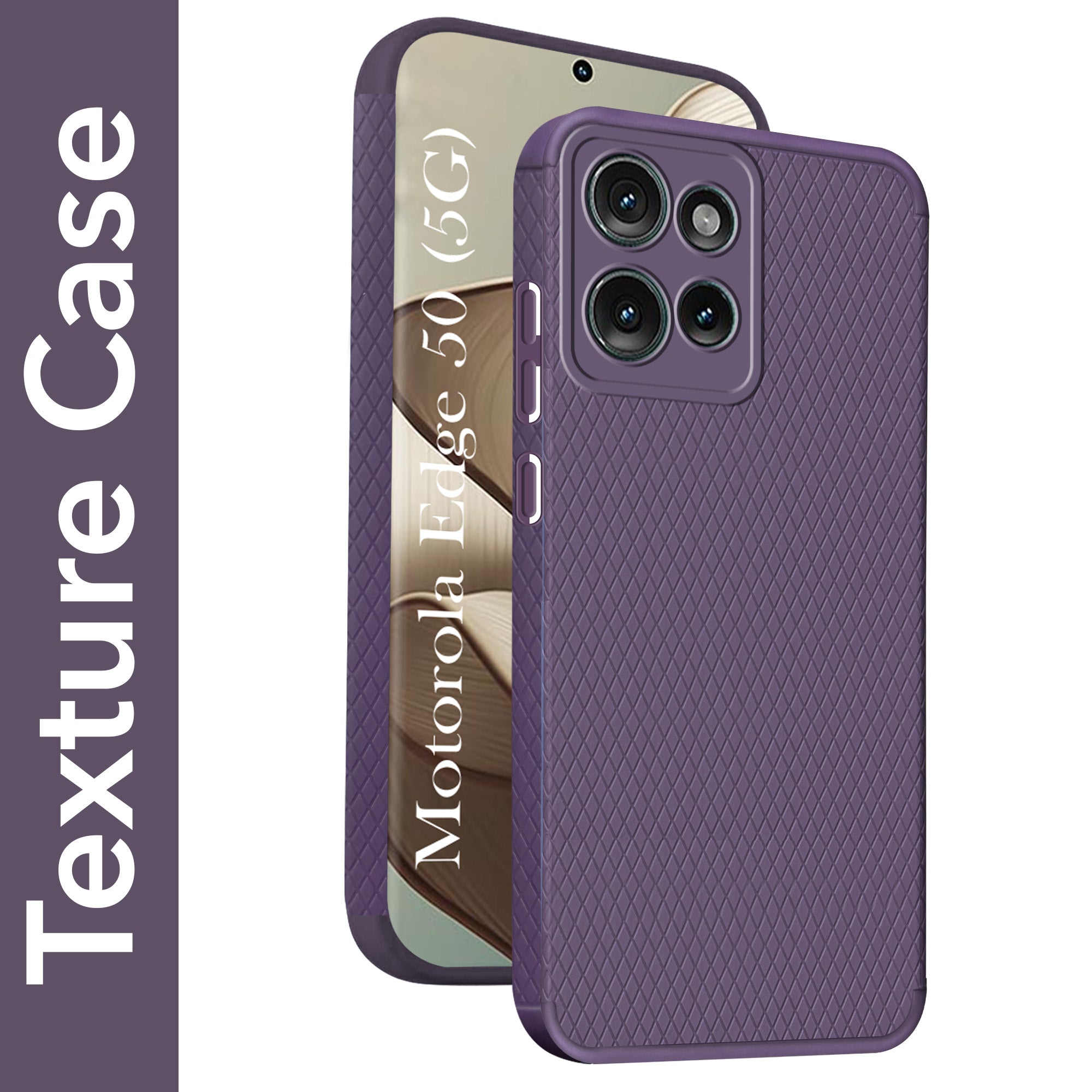 For Motorola Moto Edge 50 5G Back Cover Case (Liquid Silicone | Side Grip | Camera Protection)