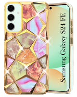 For Samsung Galaxy S24 FE Back Cover Case (Dual Design Glitter Sparkle and Detachable Diamond Print Case | Soft and Flexible)