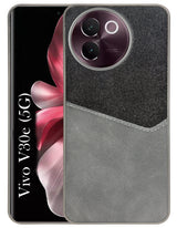 For Vivo V30e Back Cover Case (Dual PU Leather Stitch | Professional Minimalist | Soft and Flexible)