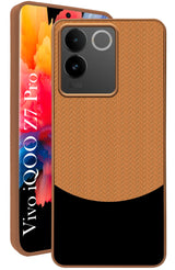 For Vivo iQOO Z7 Pro Back Cover Case (Elegant PU Leather Finish | Premium Minimalist Professional | Camera Protection Bump)