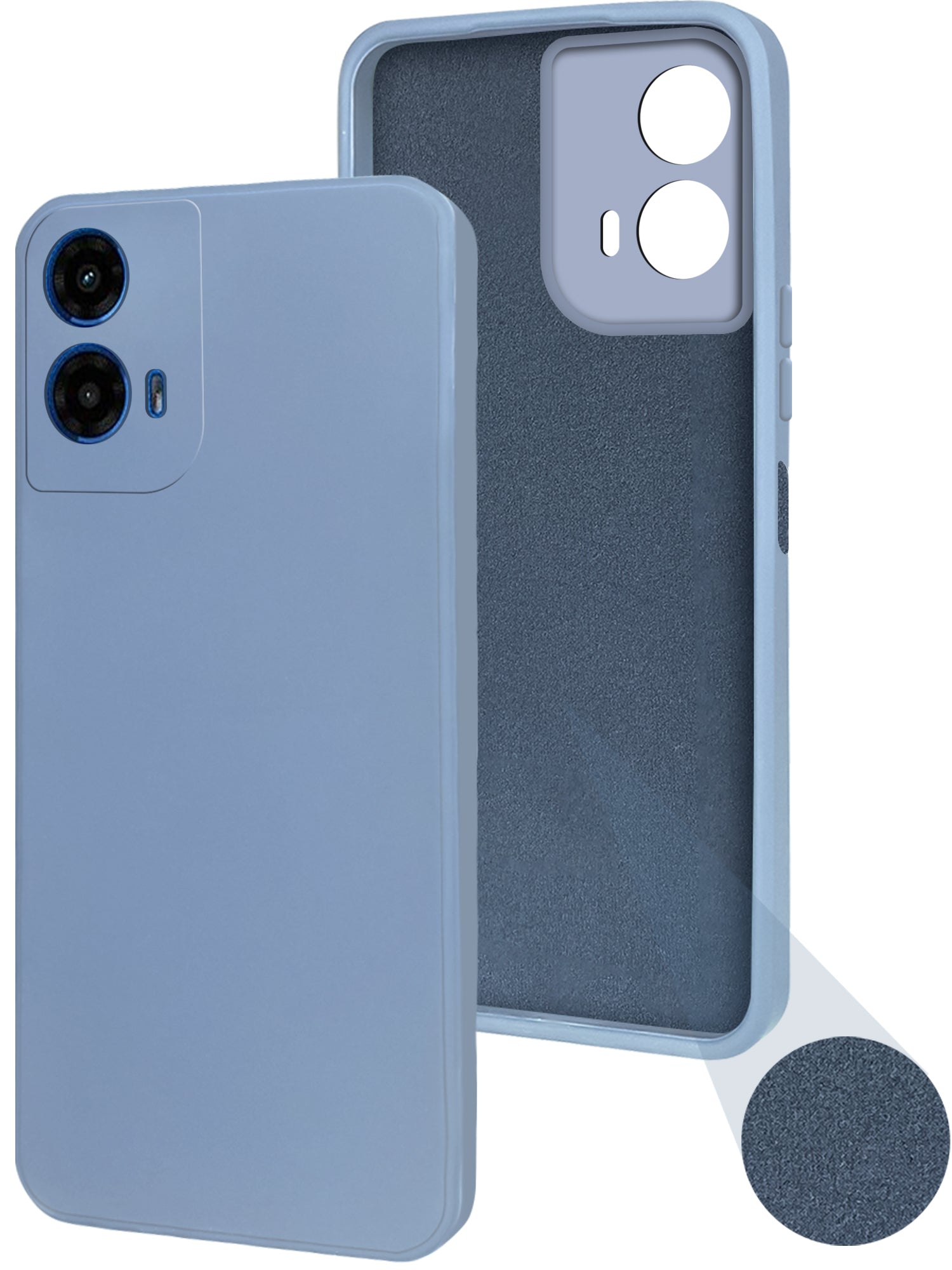 For Motorola Moto G45 Back Cover Case (Matte Finish Silicone with Inside Fiber cloth)