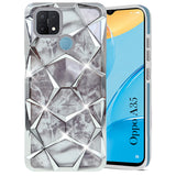 For Oppo A35 Back Cover Case (Dual Design Glitter Sparkle and Detachable Diamond Print Case | Soft and Flexible)