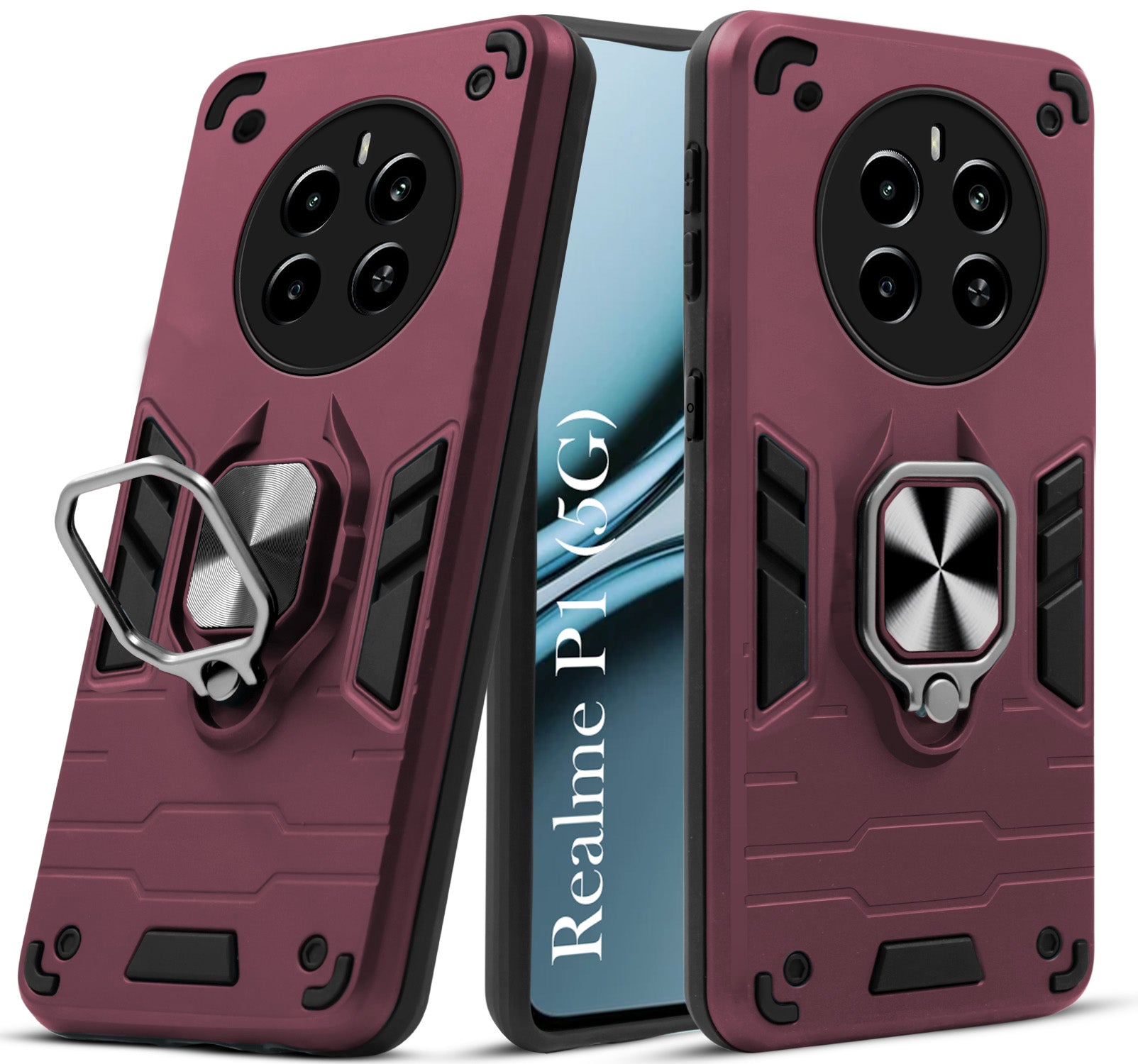 For Realme P1 5G Back Cover Case (Shockproof Polycarbonate Dual Layer Hybrid Armor)